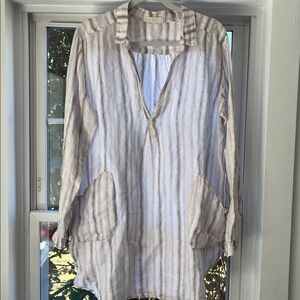 CP Shades Linen Tunic cover up Sz Medium